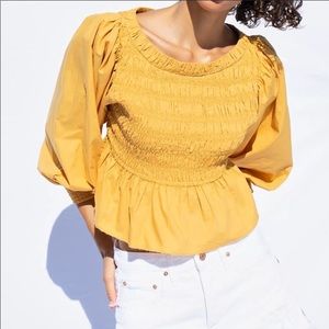 Free People Yellow Whoa Top